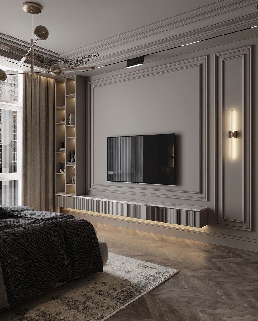 خدمة أناقة كلاسيكية في غرفة نوم عصرية ضمن قسم خلفيات شاشة