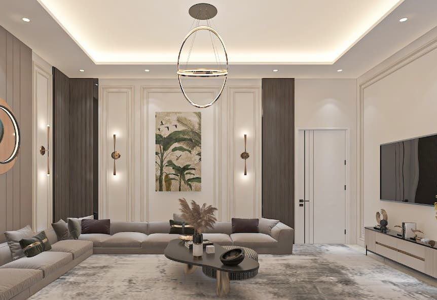 خدمة مجلس أنيق بلمسات نباتية فنية ضمن قسم مجالس