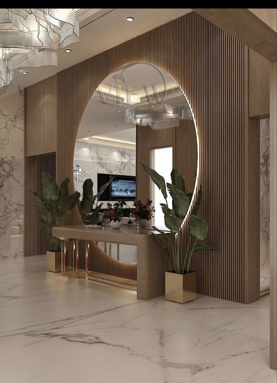 خدمة بوابة فخمة بتصميم بيضاوي ضمن قسم ديكور مداخل واستقبال