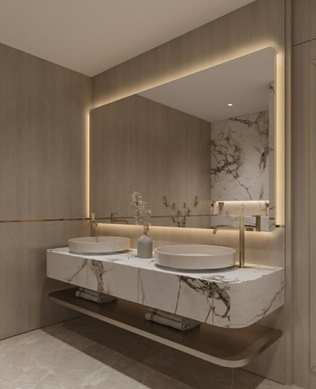 خدمة دفء الحجر الطبيعي ضمن قسم مغاسل