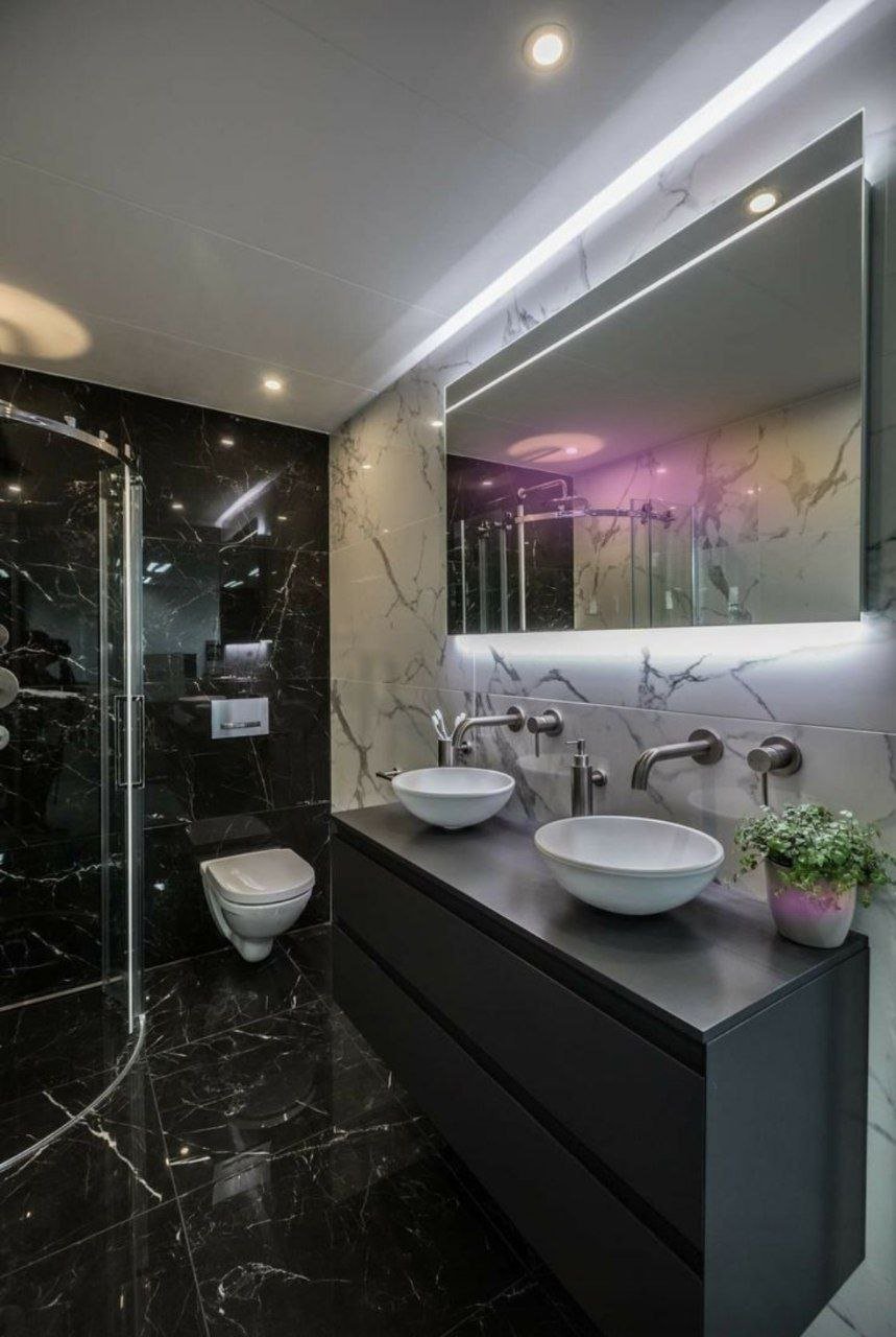 خدمة حمام بلمسات نباتية ضمن قسم مغاسل