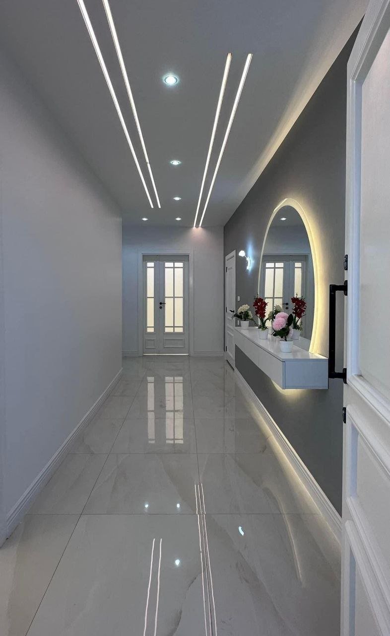 خدمة ممر بإضاءة فاخرة ضمن قسم جبس امبورد